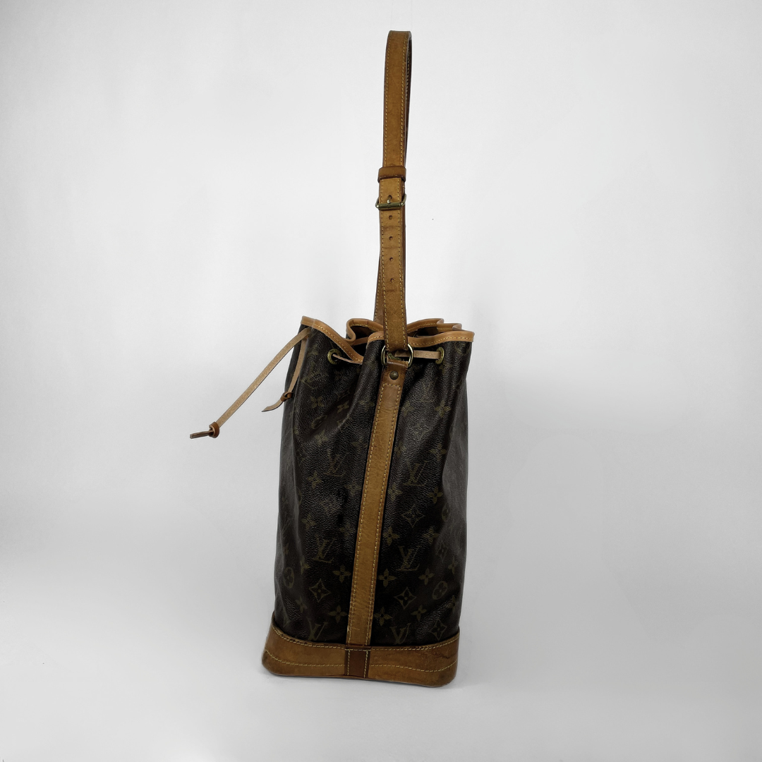 Louis Vuitton Noé Monogram Canvas on a white background