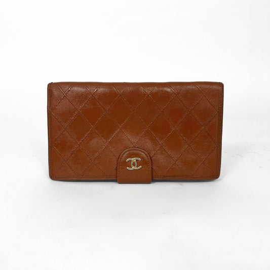 Chanel Wallet Brown Lambskin