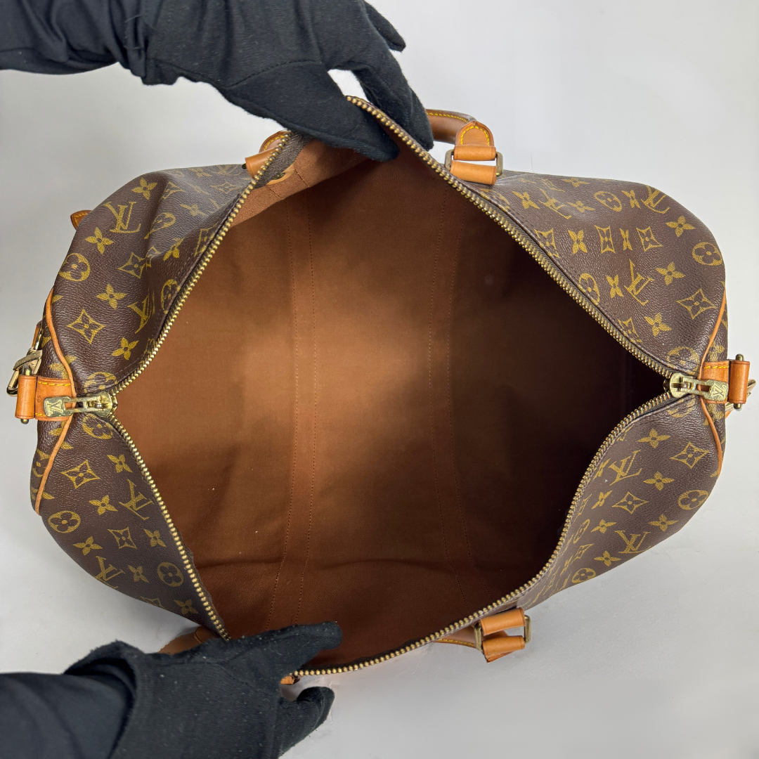 Louis Vuitton Keepall on white background