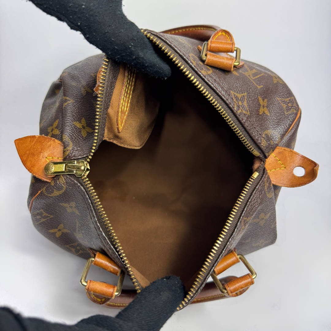 Louis Vuitton Speedy 25 on a white background