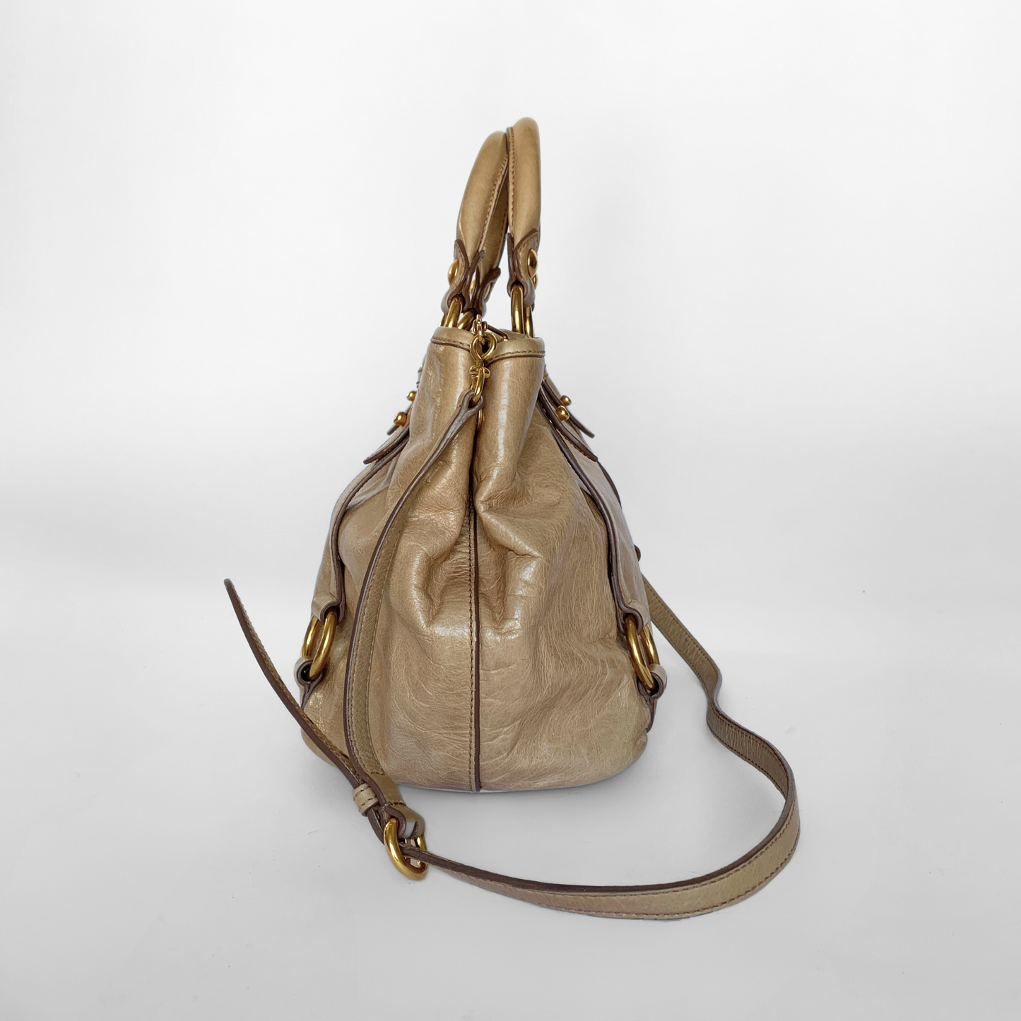 Miu Miu Vitello Handbag Leather