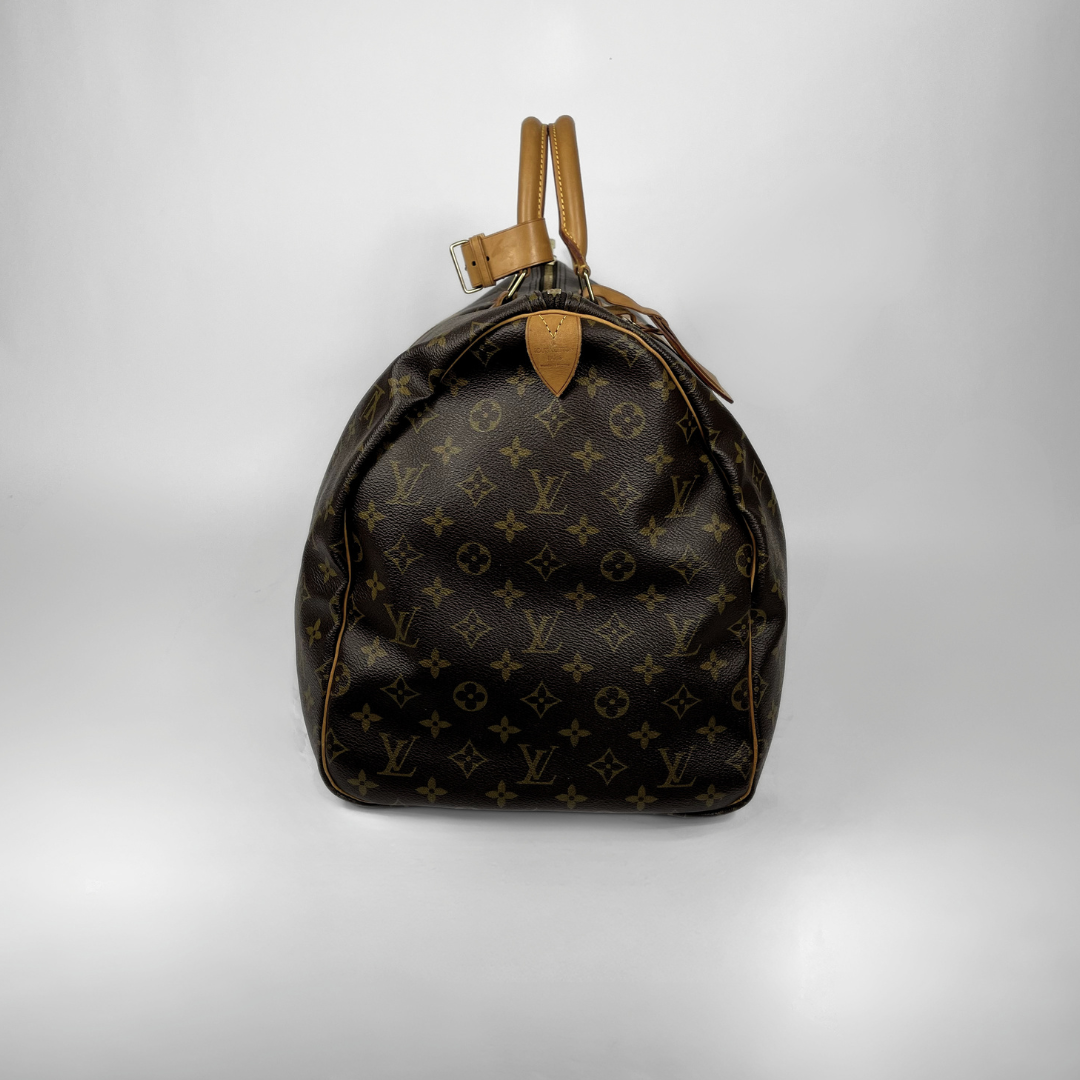 Louis Vuitton Keepall 55 on a white background