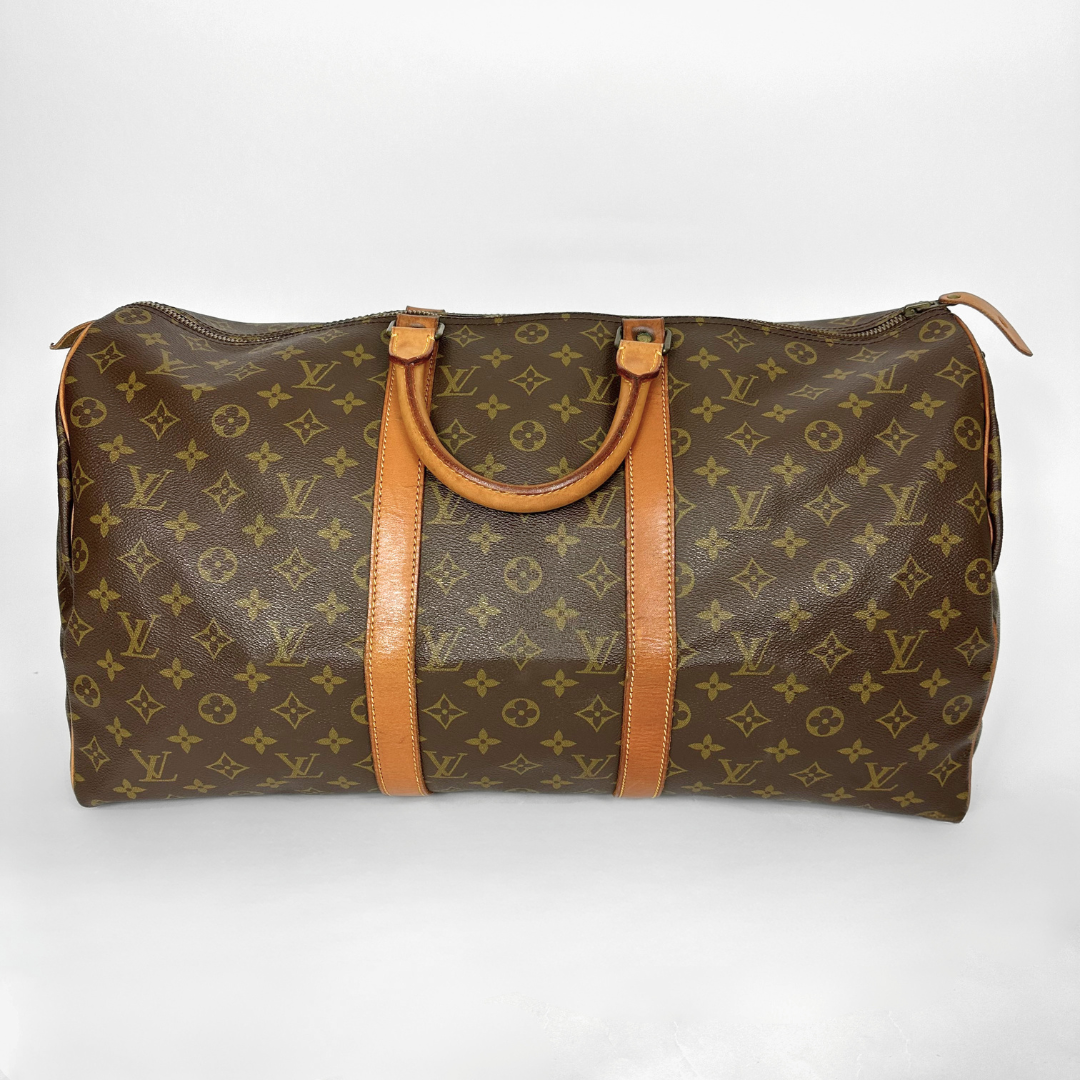 Louis Vuitton Keepall 50 Vintage on a white background